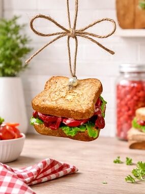 BLT Sandwich Ornament, Food Ornament, Mini Sandwich Kitchen Decor, BLT Gift